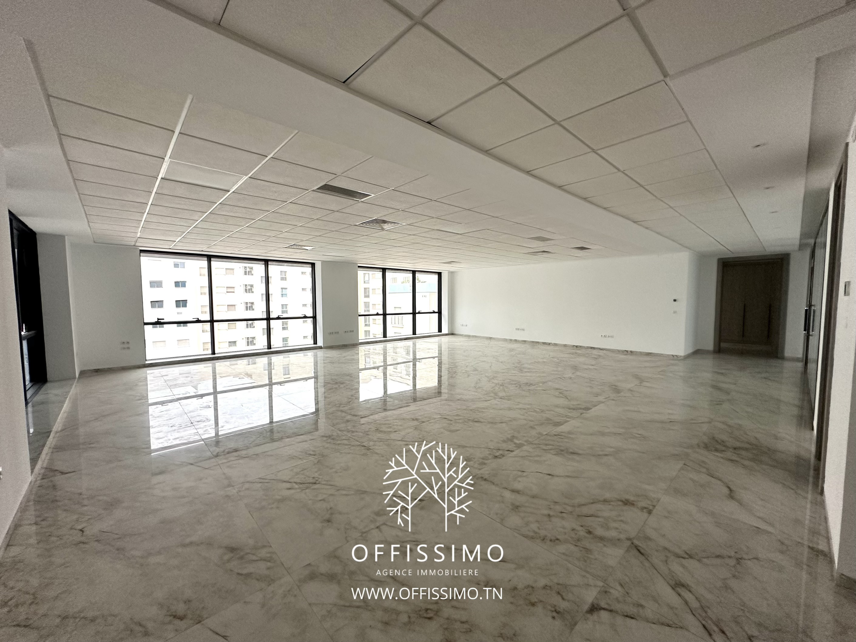 La Marsa&nbsp;Berge Du Lac&nbsp;Vente&nbsp;Surfaces&nbsp;Bureau haut standing lac 2 de 290m neuf
