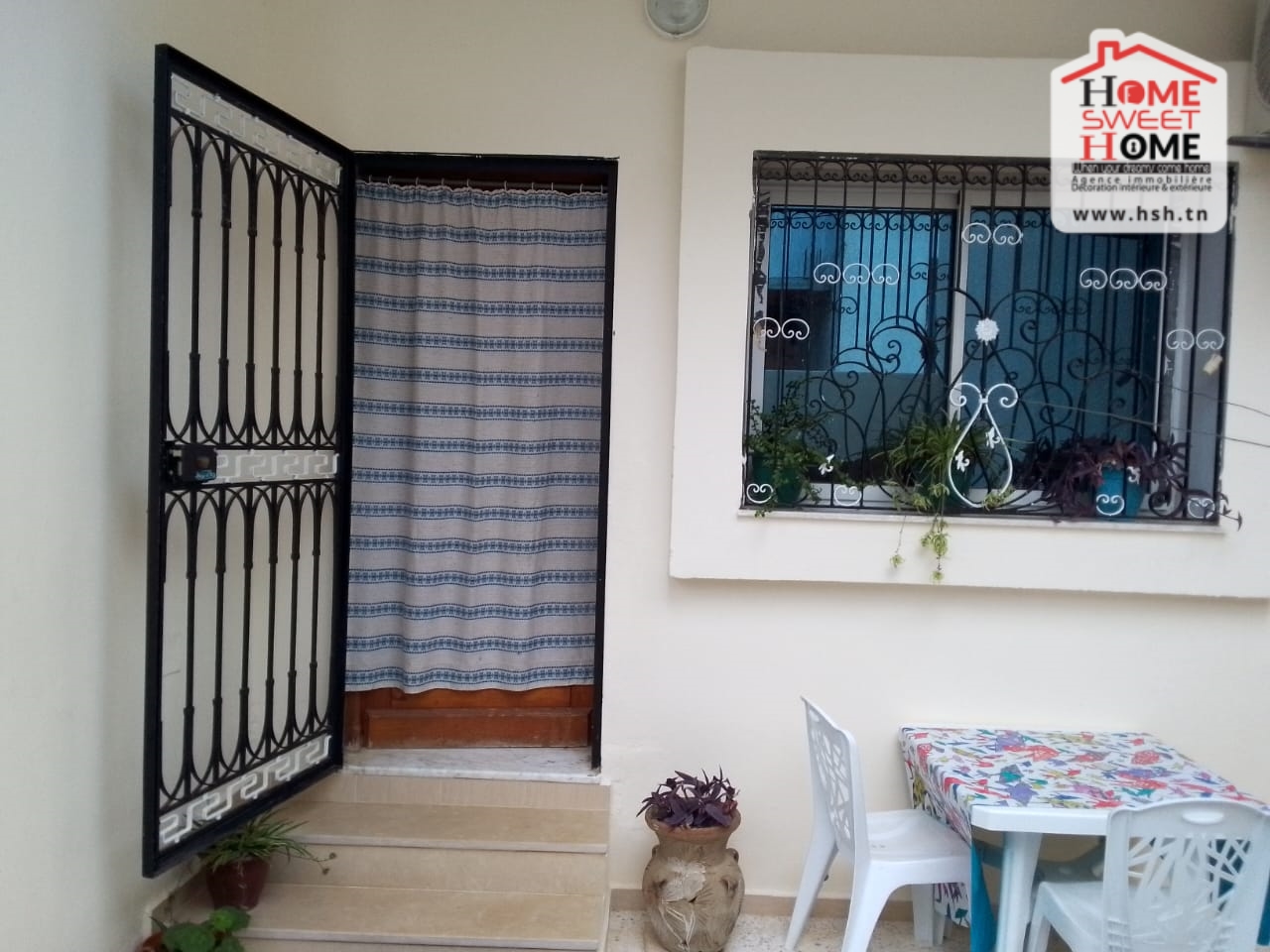 Hammam Chatt Borj Cedria Vente Appart. 3 pices Villa s2 nosy  hammem chatt
