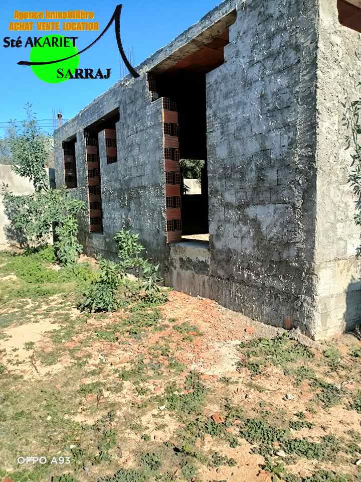 Akouda Chatt Meriem Vente Maisons Villa inachev 568m pas loin koussour gharnata