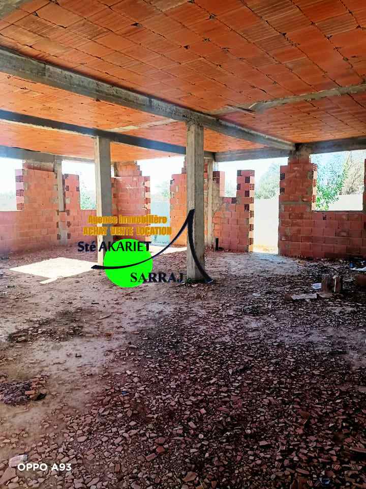 Akouda Chatt Meriem Vente Maisons Villa inachev 568m pas loin koussour gharnata