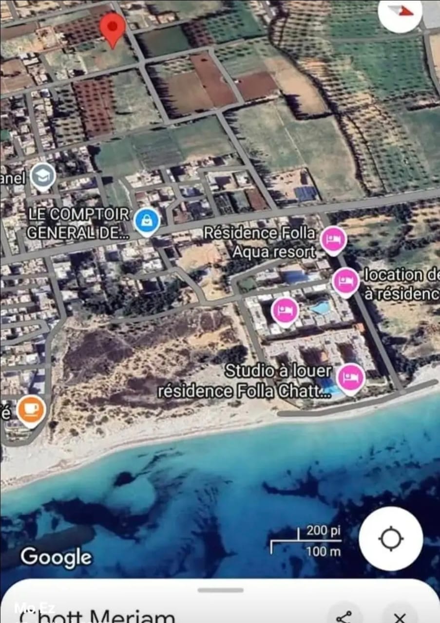 Akouda Chatt Meriem Terrain Terrain nu Terrain de 5300m2  800m de la mer chott mariem