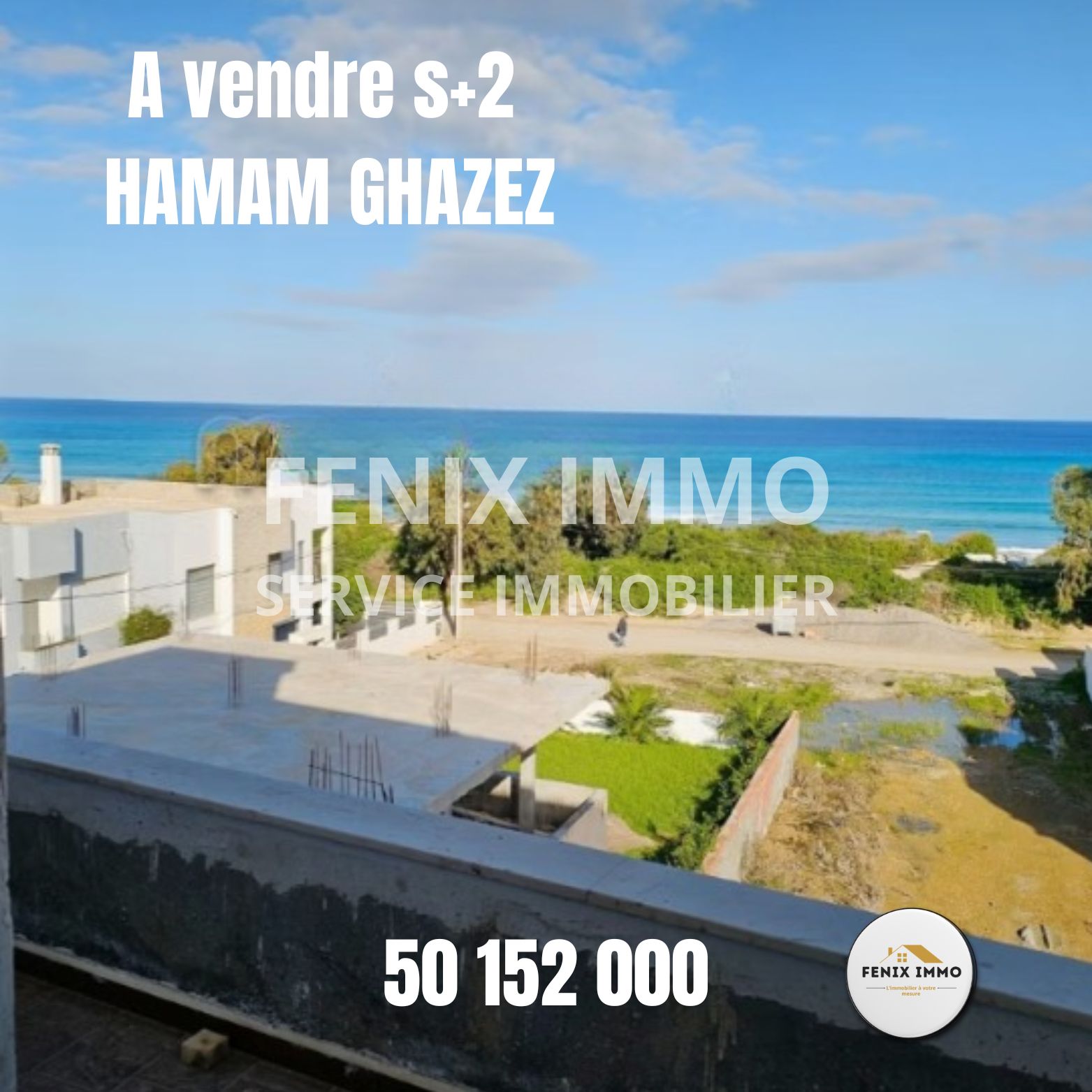 Hammam El Ghezaz Hammam El Ghezaz Vente Appart. 2 pices S2  50 m de la plage hammam ghzez
