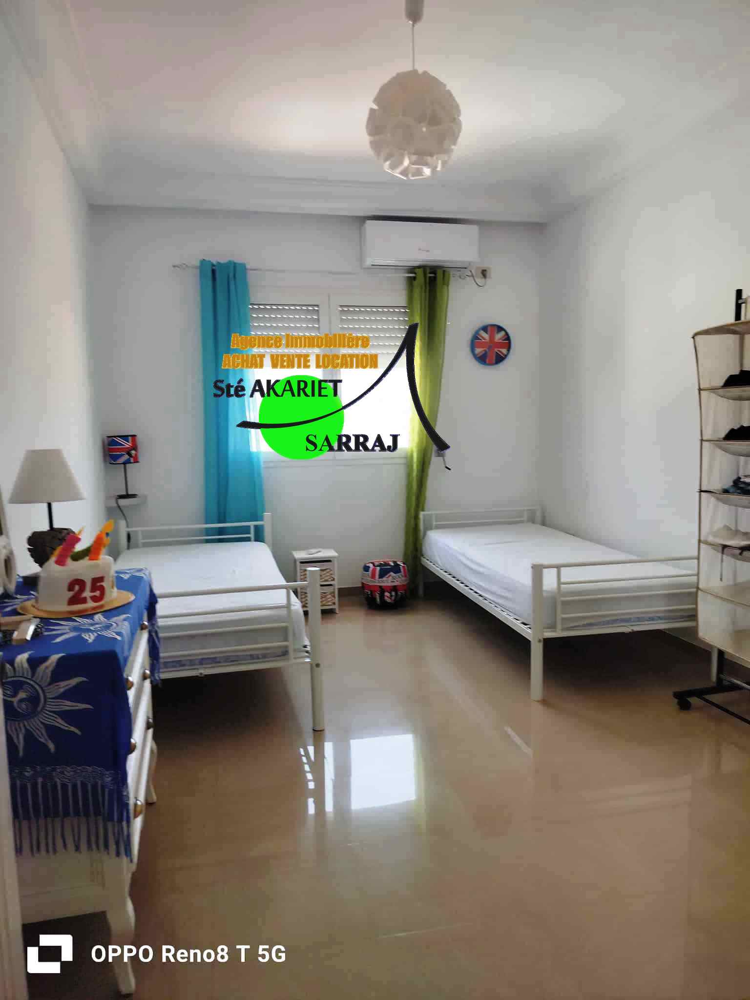 Akouda&nbsp;Chatt Meriem&nbsp;Vente&nbsp;Appart. 3 pi�ces&nbsp;Appartement s2 proche de la plage � tantana