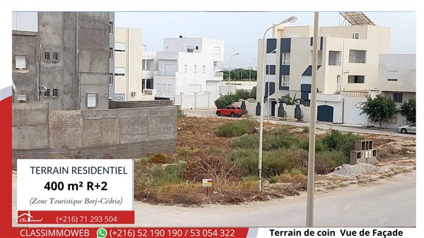 Soliman Soliman Terrain Terrain nu Terrain de 400m2  680 tnd le m2