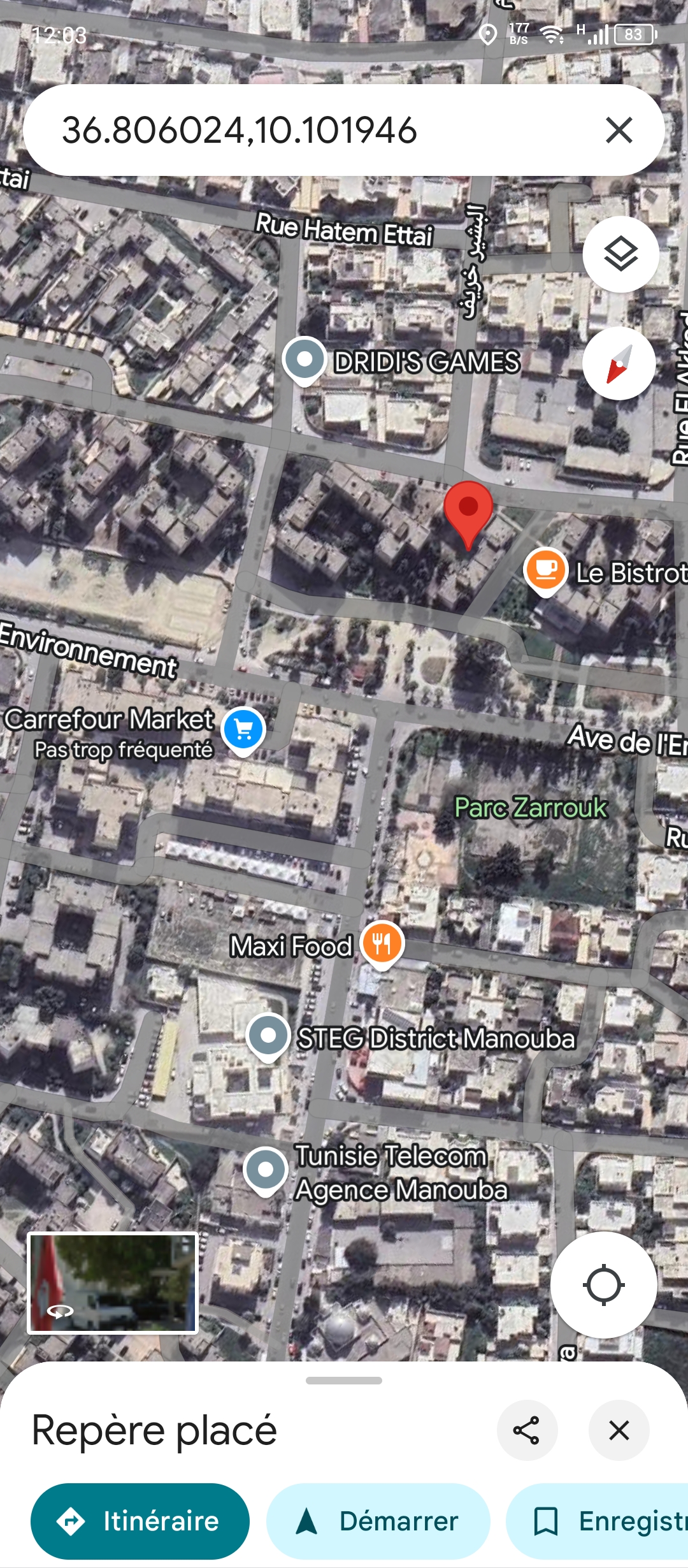 Vente Appart. 3 pièces - Tunisie