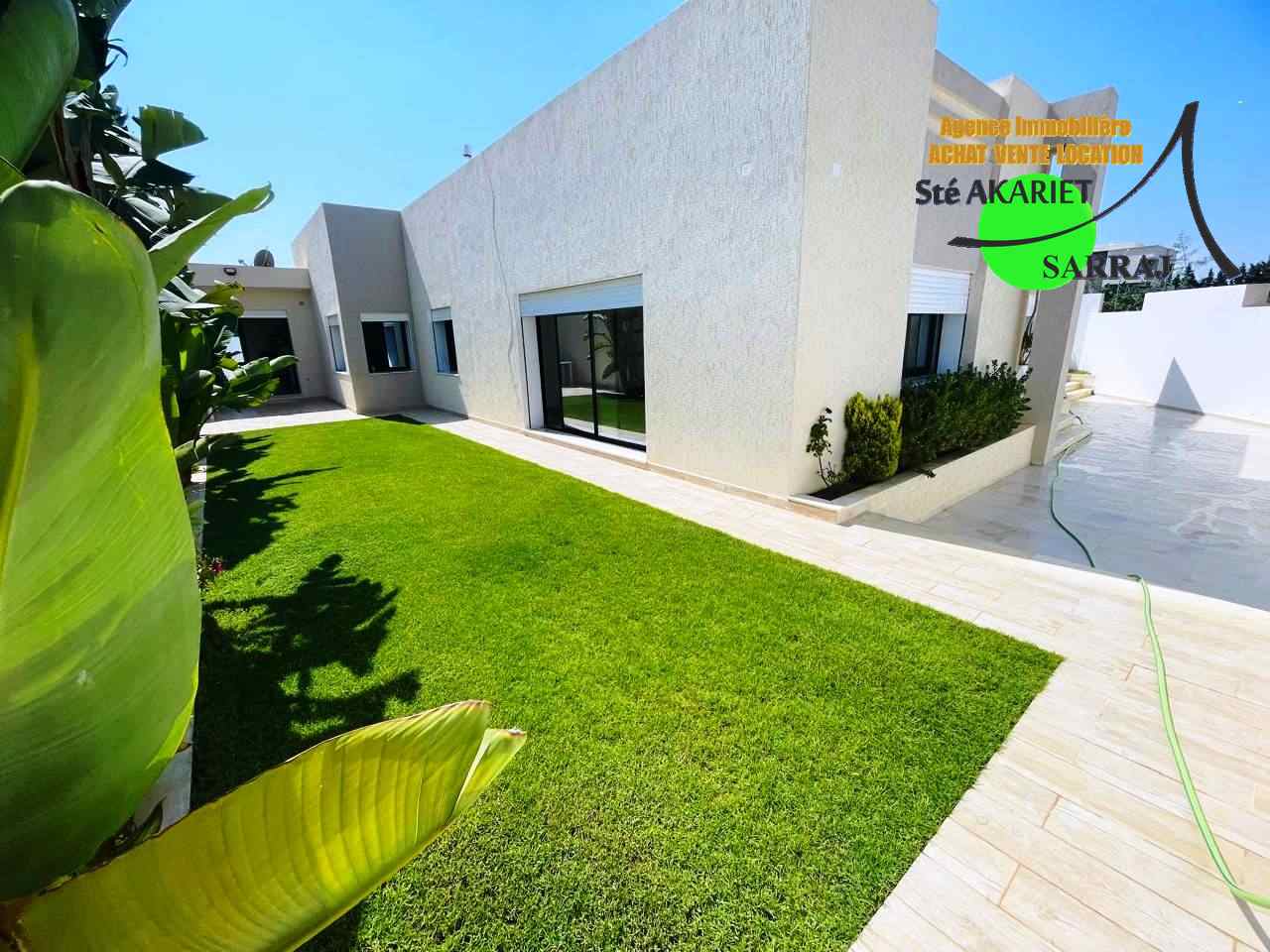 Akouda&nbsp;Chatt Meriem&nbsp;Vente&nbsp;Maisons&nbsp;Villa plain pied pr�s de villa tilel chatt mariem