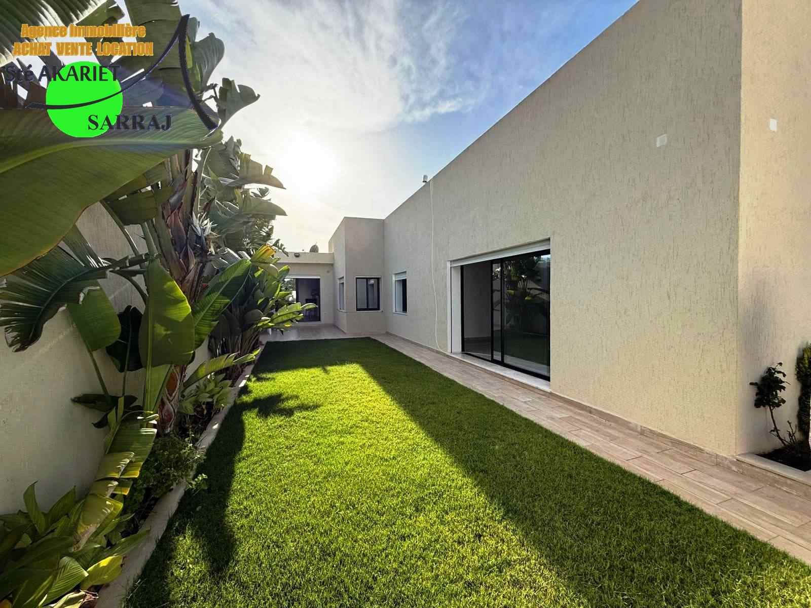 Akouda&nbsp;Chatt Meriem&nbsp;Vente&nbsp;Maisons&nbsp;Villa plain pied pr�s de villa tilel chatt mariem