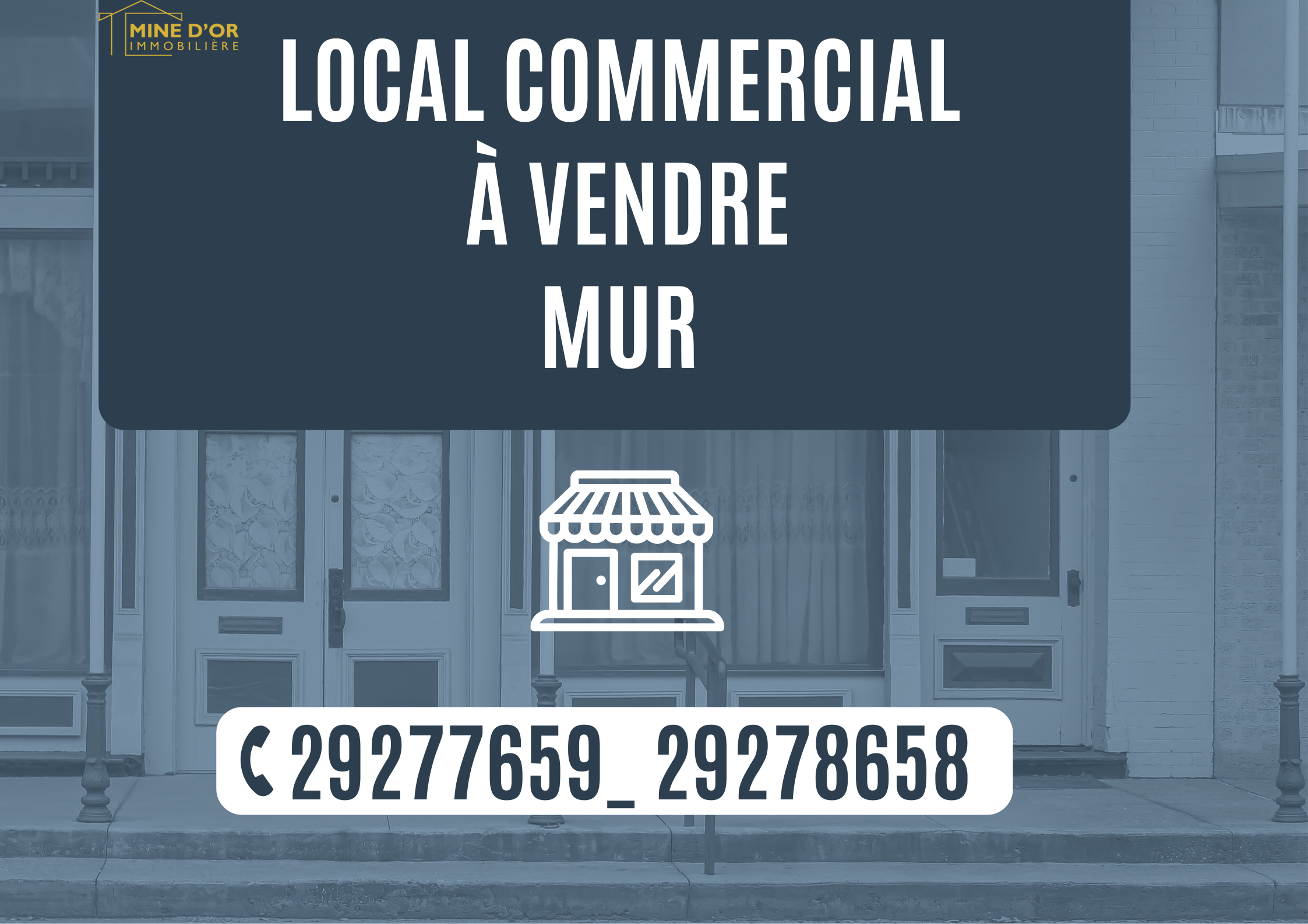 La Marsa&nbsp;Berge Du Lac&nbsp;Vente&nbsp;Surfaces&nbsp;Local commercial av mur au lac 1