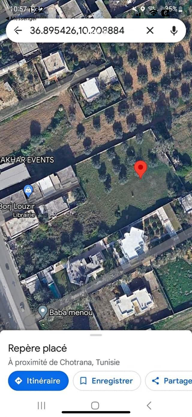 La Soukra Chotrana 1 Terrain Terrain nu Terrain 438m chotrana 1