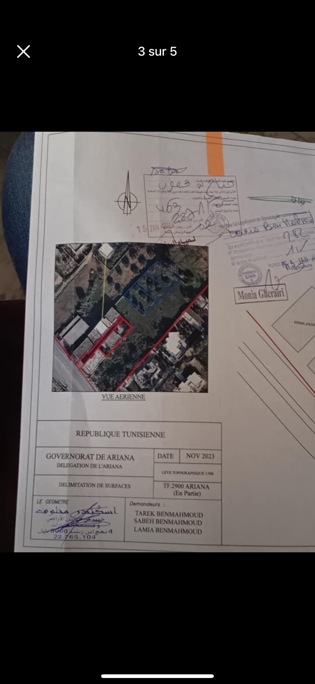 La Soukra Chotrana 1 Terrain Terrain nu Terrain 438m chotrana 1