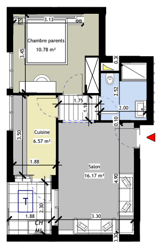 Vente Appart. 1 pice - Tunisie