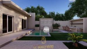 Hammamet Sidi Jedidi Vente Maisons A  villa s3 avec piscine sur plan ref1359a