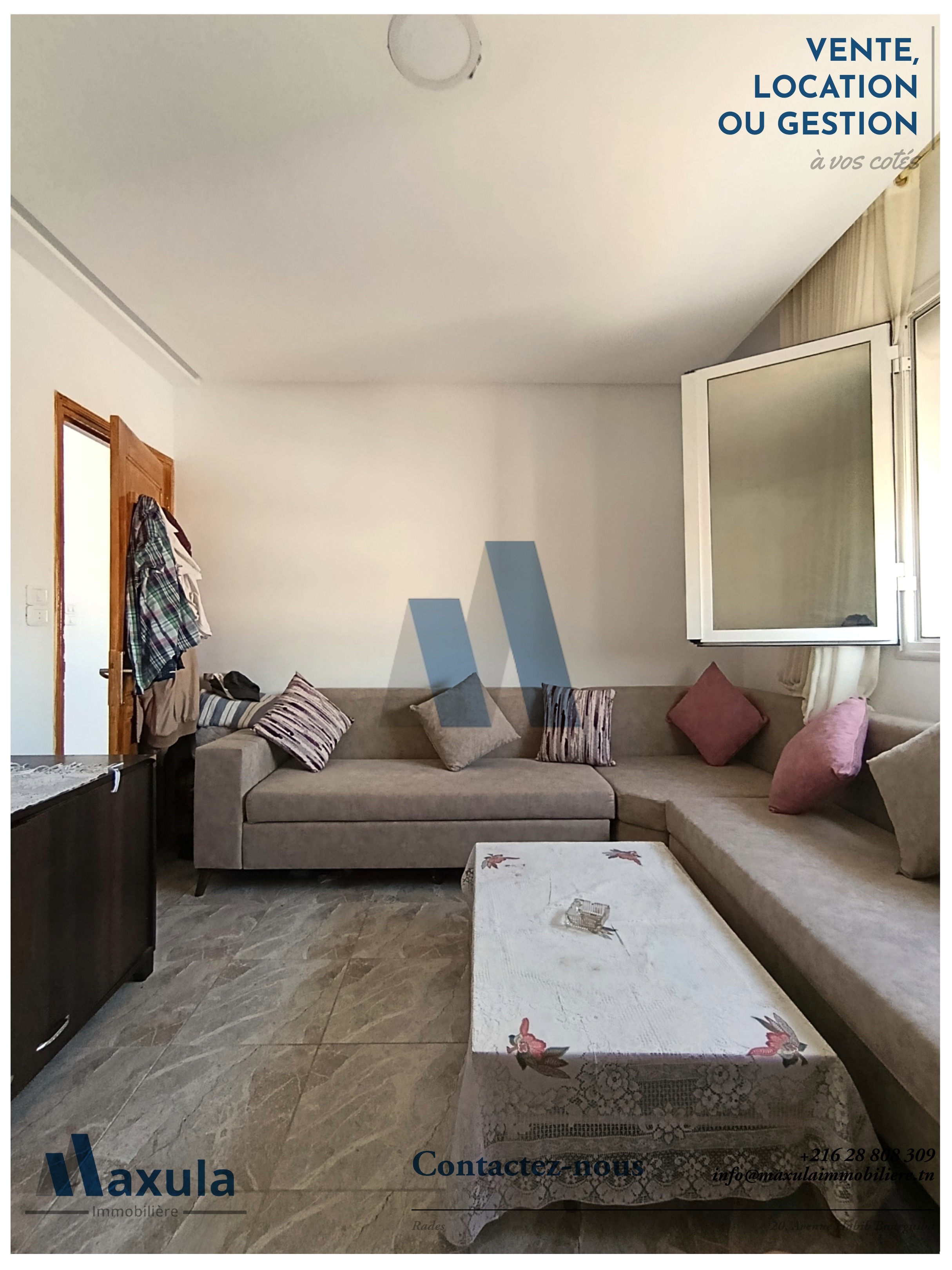 Rades&nbsp;Cite Sncft&nbsp;Vente&nbsp;Appart. 3 pi�ces&nbsp;Appartement s2 renove a rades snit