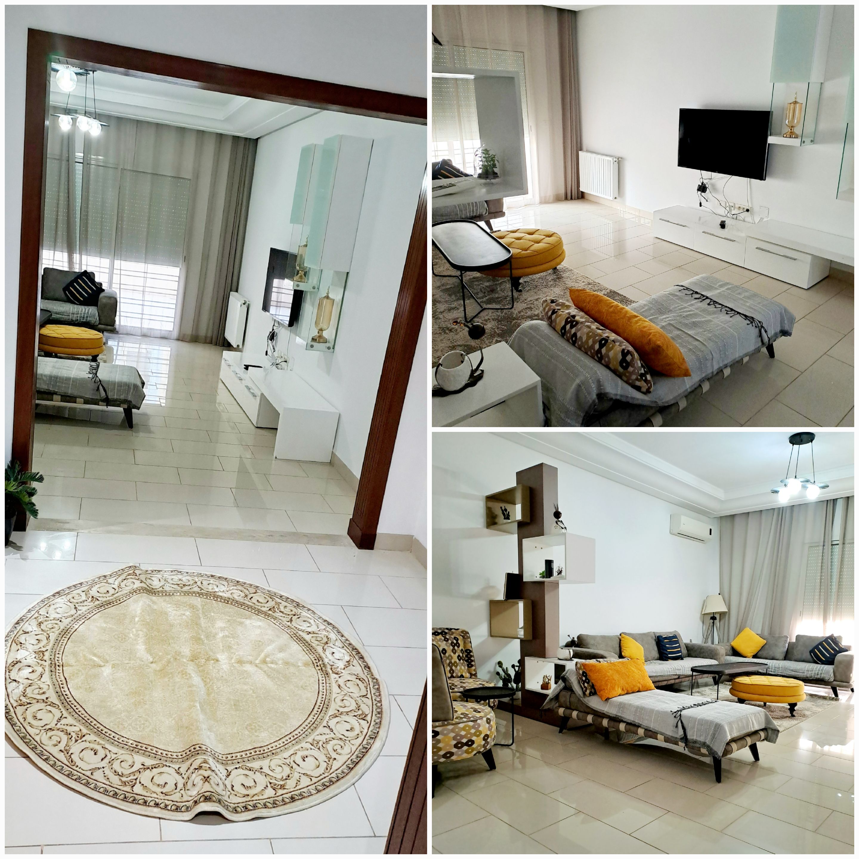 Ain Zaghouan&nbsp;Ain Zaghouan&nbsp;Location&nbsp;Appart. 5 pi�ces+&nbsp;S4meubl� neuf pr �tranger cit� palmeraies