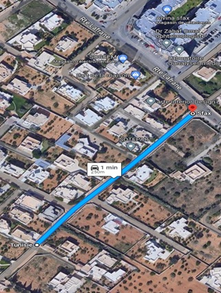 Sfax Ville&nbsp;Sfax&nbsp;Terrain&nbsp;Terrain nu&nbsp;Terrain 2193m2 rte lafrane 300m du centre mahsouna