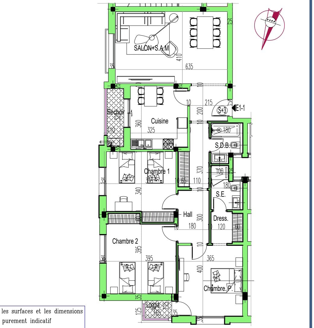 La Soukra&nbsp;La Soukra&nbsp;Vente&nbsp;Appart. 4 pi�ces&nbsp;Appartement s3 encours de construction