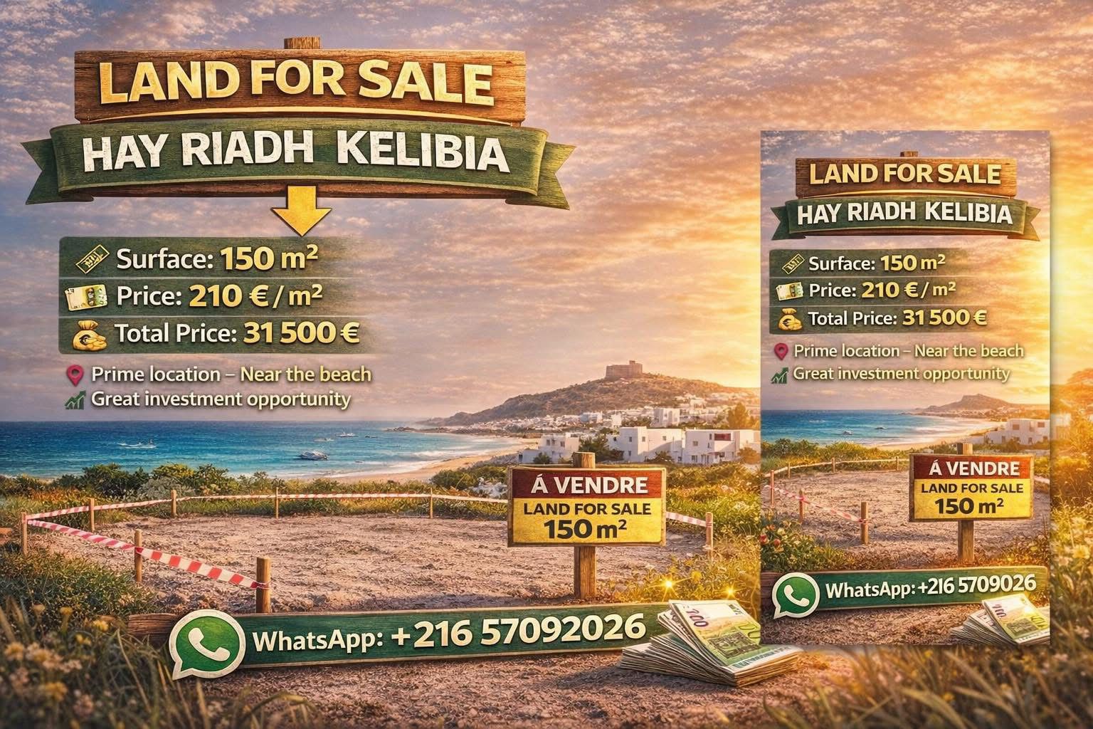 Kelibia&nbsp;Kelibia&nbsp;Vente&nbsp;Autre&nbsp;Programme d'accession � la propri�t� fonci�re