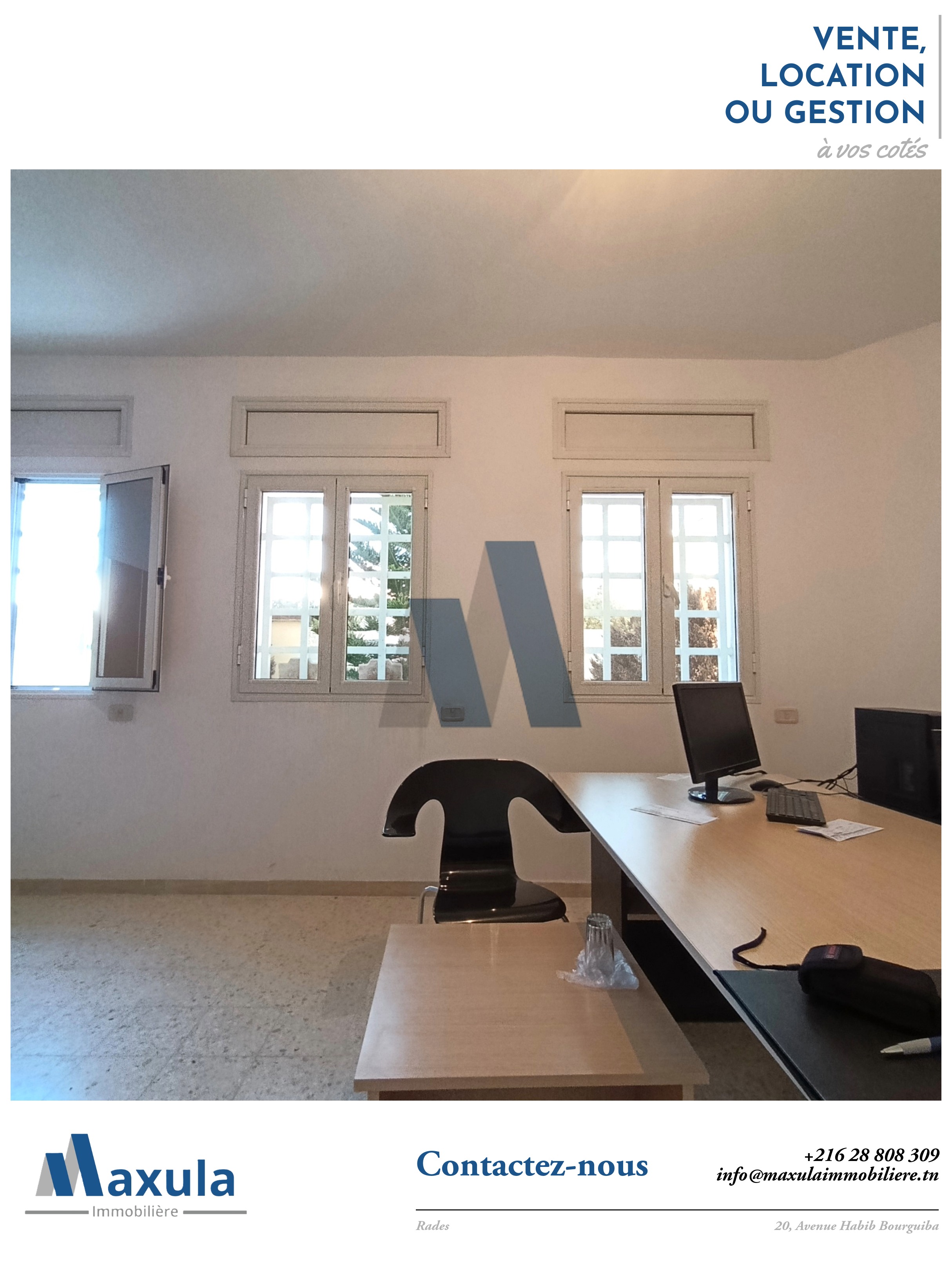 Rades&nbsp;Rades&nbsp;Bureaux & Commerces&nbsp;Bureau&nbsp;Immeuble bureautique r2 a rades