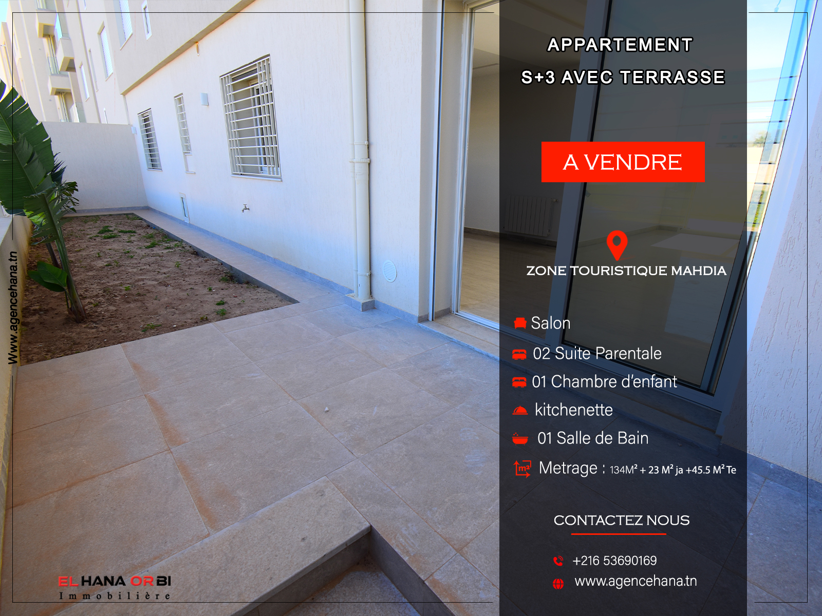 Mahdia&nbsp;Mahdia&nbsp;Vente&nbsp;Appart. 3 pi�ces&nbsp;S3 directement promoteur avec piscine � mahdia