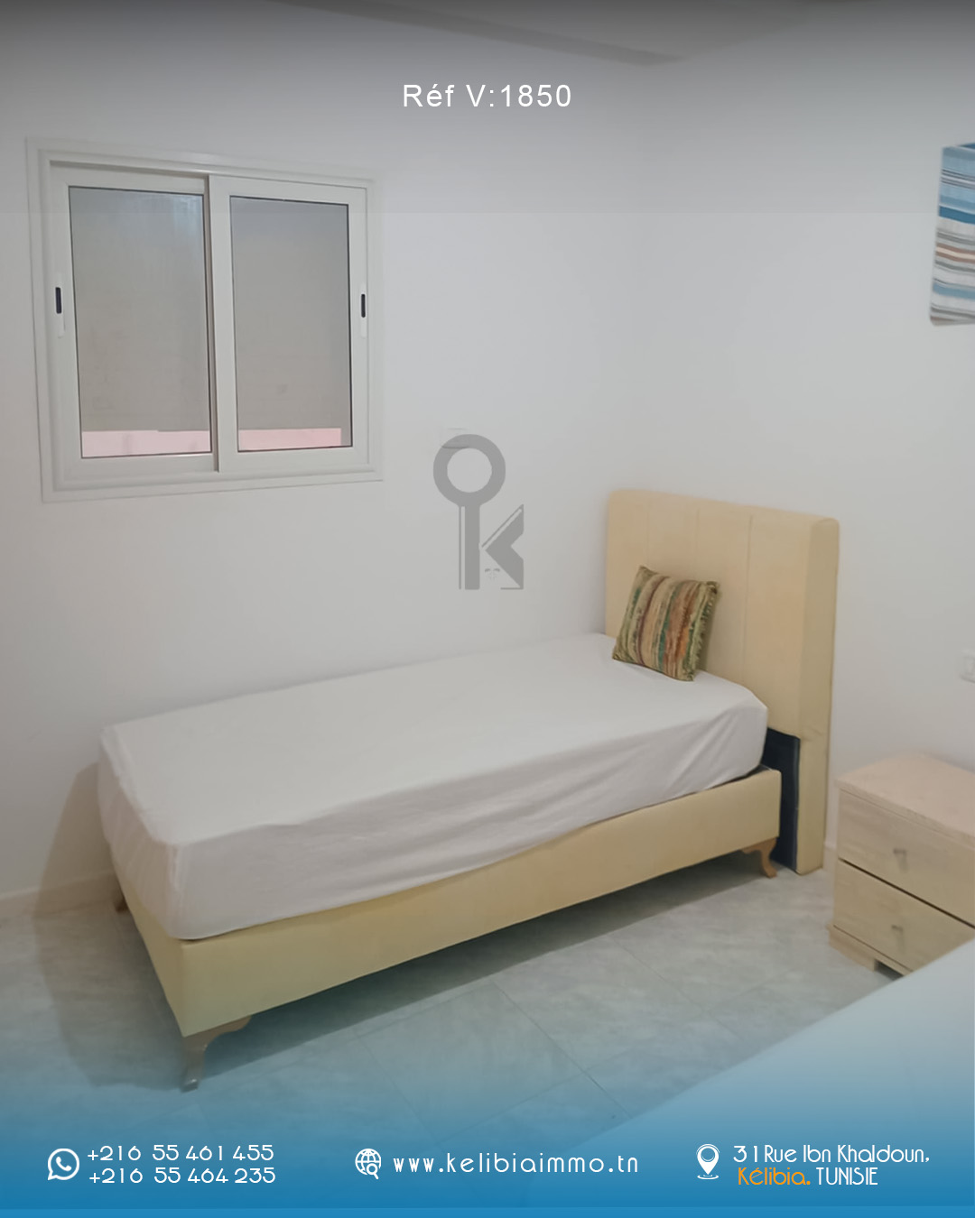 Kelibia&nbsp;Kelibia&nbsp;Vente&nbsp;Appart. 2 pi�ces&nbsp;Appartement a 3 min de la plage kelibia