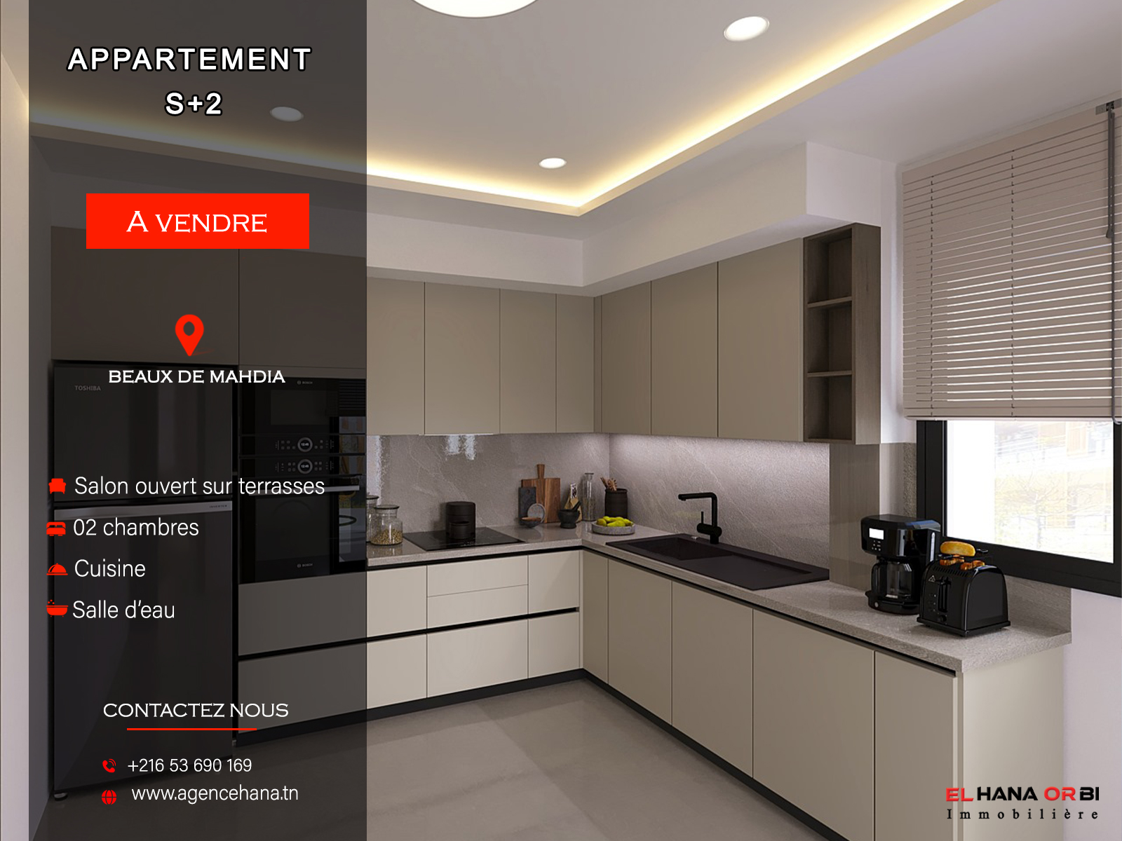 Mahdia&nbsp;Mahdia&nbsp;Vente&nbsp;Appart. 2 pi�ces&nbsp;S2 luxe haut standing