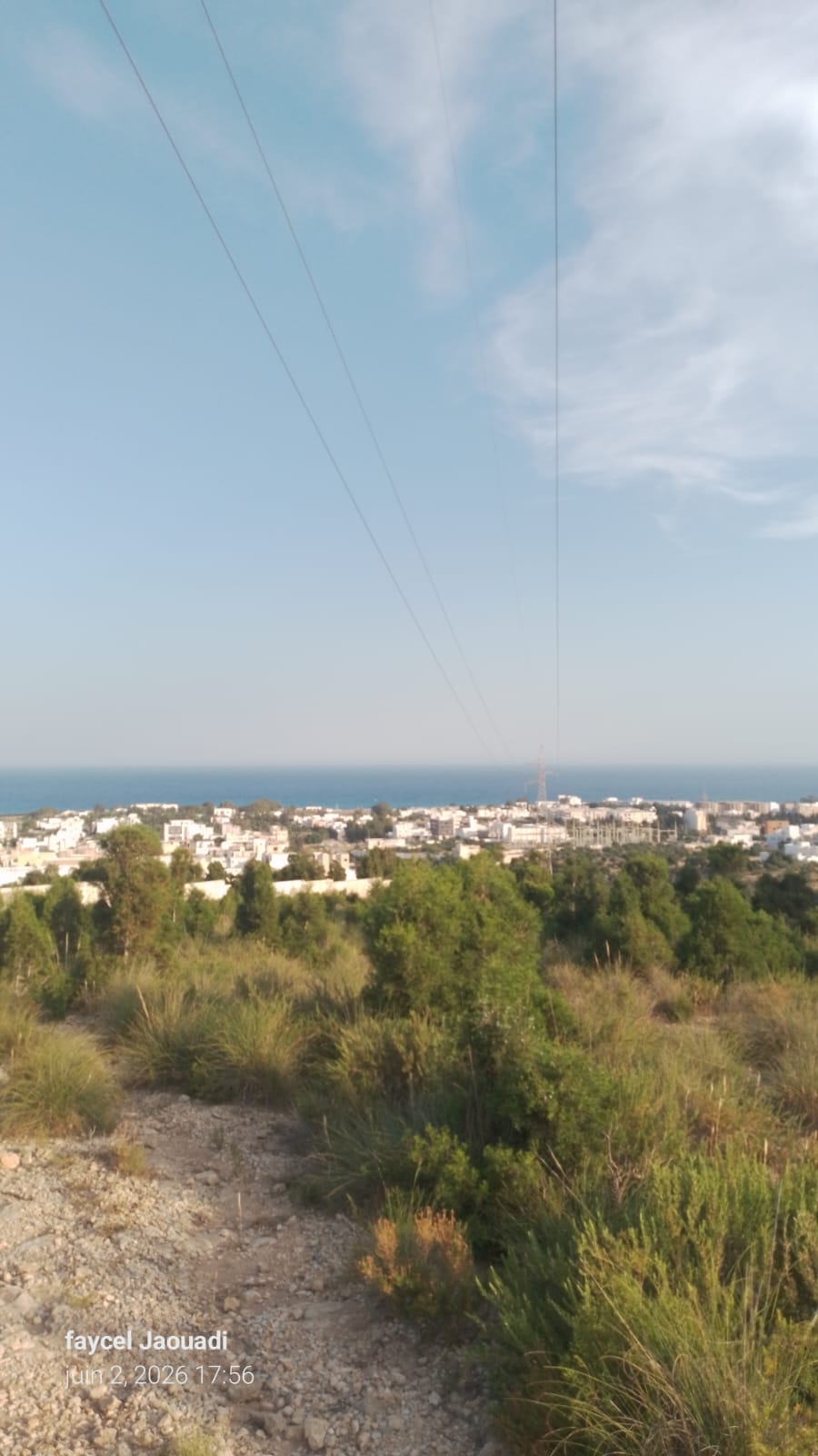 Hammamet&nbsp;Chaabet El Mrezga&nbsp;Terrain&nbsp;Terrain nu&nbsp;5000 m sur colline elkharouba hammamet