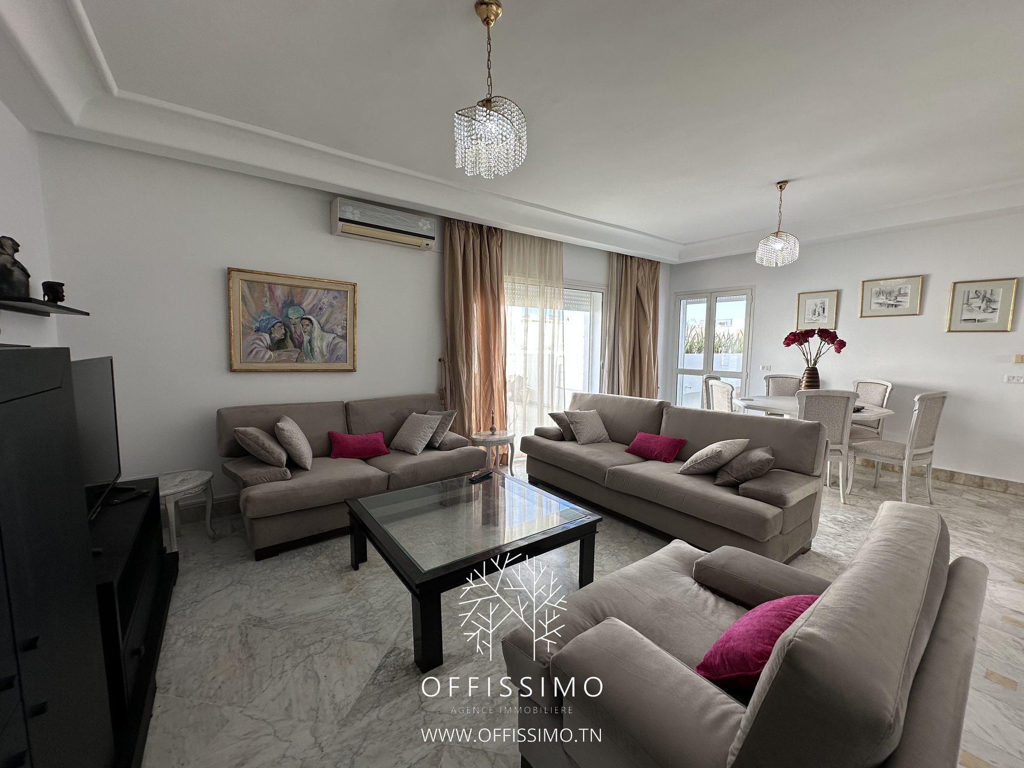 La Marsa&nbsp;Berge Du Lac&nbsp;Location&nbsp;Appart. 3 pi�ces&nbsp;S3 disponible lac 2 vue d�gag�e