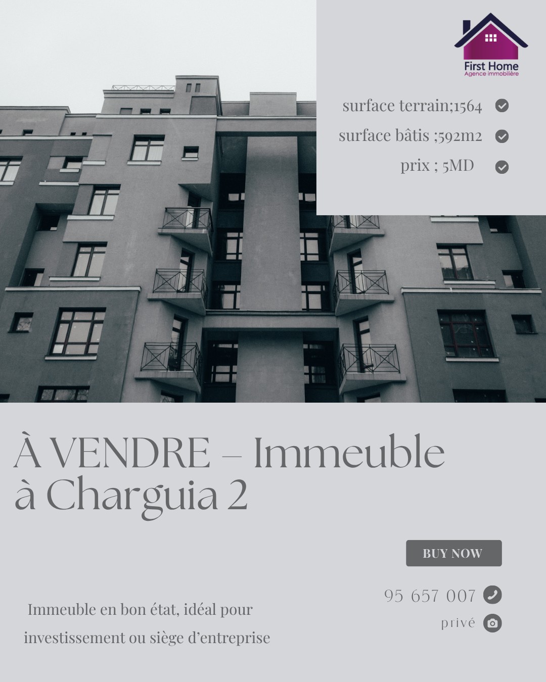 La Soukra&nbsp;Charguia 2&nbsp;Vente&nbsp;Autre&nbsp;Immeuble charguia2