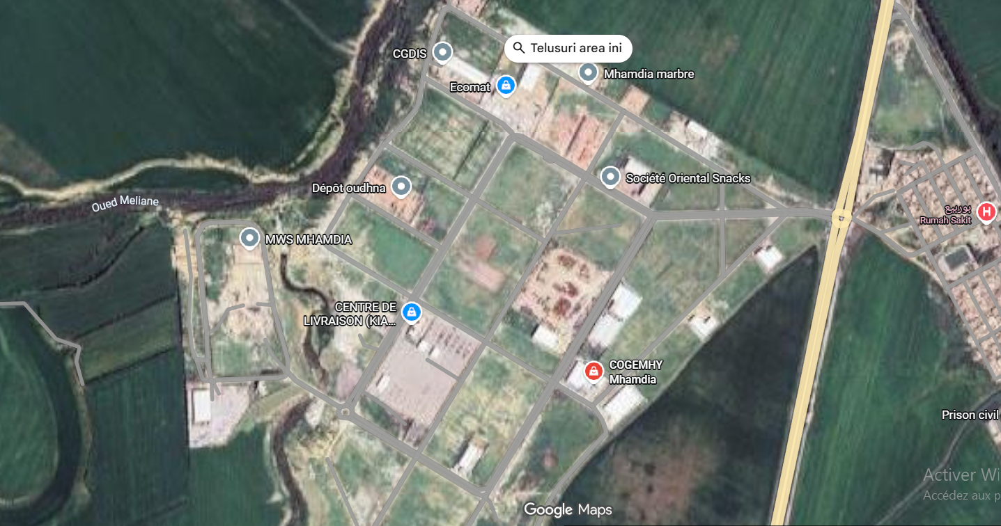 Mohamadia&nbsp;Cite Oudhna&nbsp;Terrain&nbsp;Terrain nu&nbsp;Super terrain industriel dans la zi mhamdia