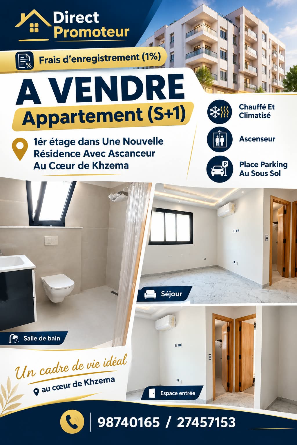 Vente&nbsp;Appart. 2 pi�ces - Tunisie