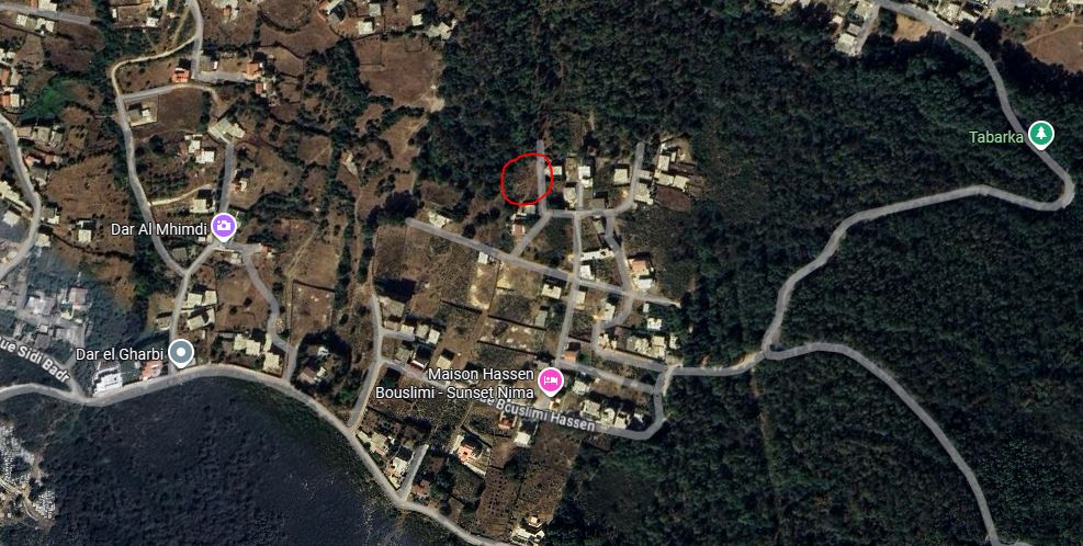 Tabarka&nbsp;Cite El Mourjene&nbsp;Vente&nbsp;Surfaces&nbsp;Terrain constructible de 400 m2  el hamdia tabarka